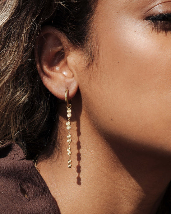 Serpent's Whisper Hoop Set Small Gold