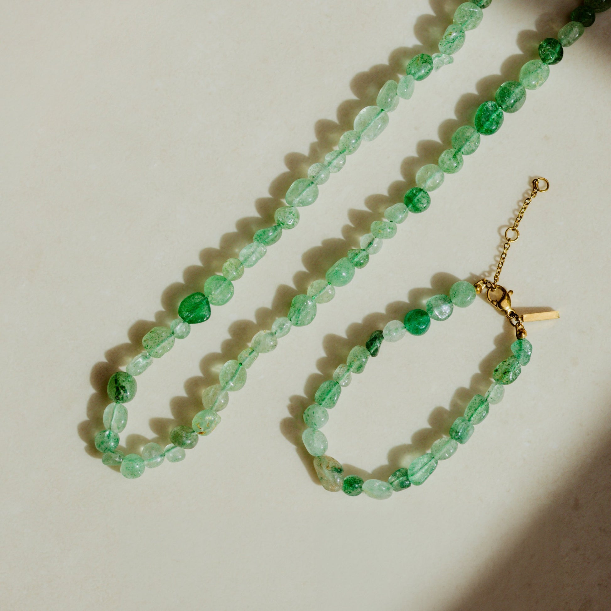 Sea Glass Necklace Gold