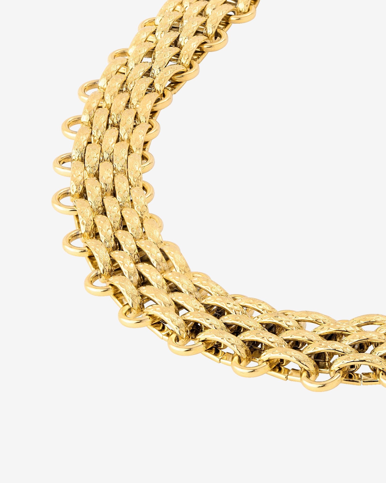 Bold Mesh Necklace Gold