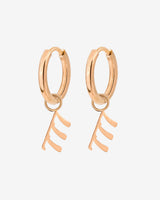 Angel Number 777 Hoop Set Small Rose Gold