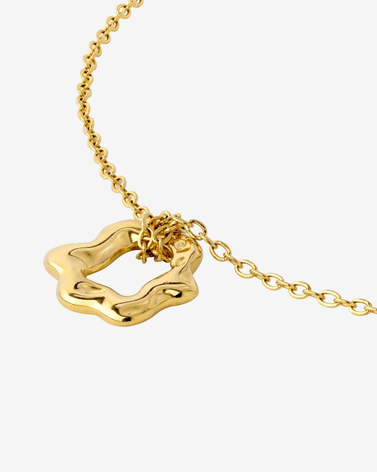 Melting Donut Necklace Gold