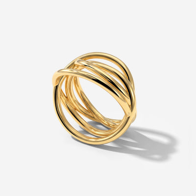 Intertwined Ring Gold