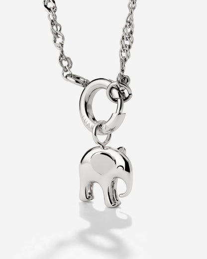 Elephant Singapore Chain Necklace Set Silber