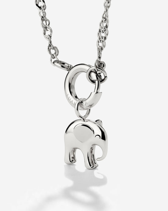 Elephant Singapore Chain Necklace Set Silber