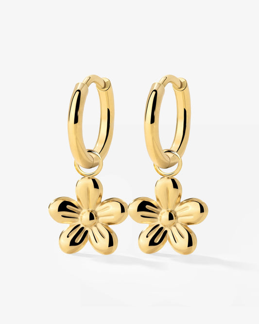 Blossom Hoop Set Small Gold