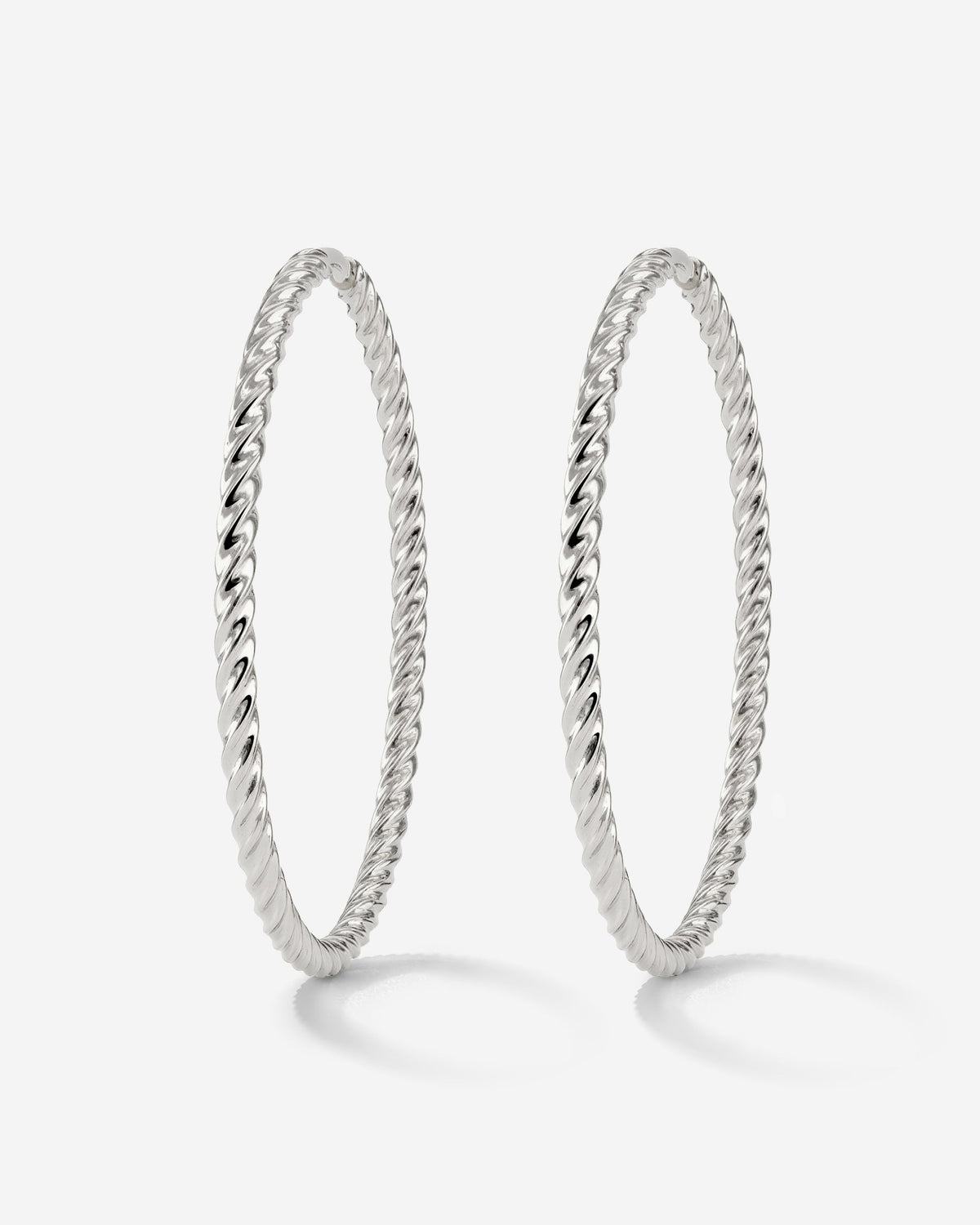 Twisted Hoops Extra Large Silber
