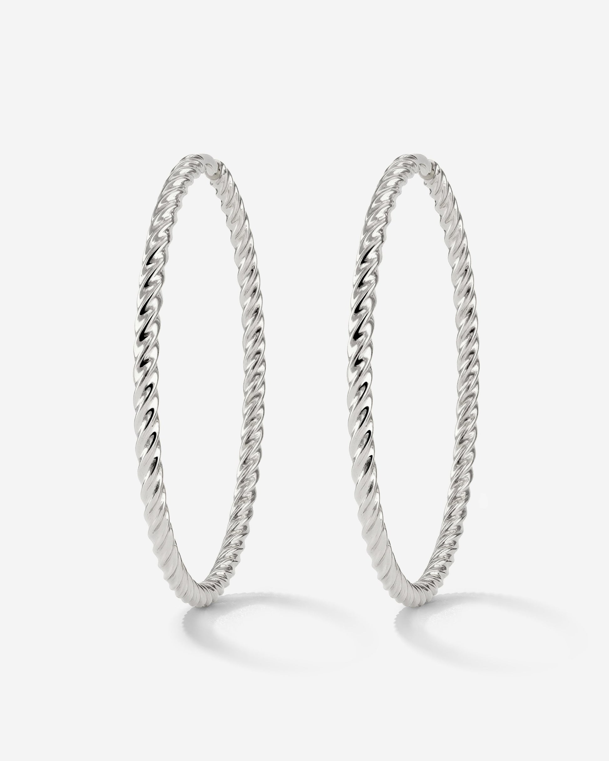 Twisted Hoops Extra Large Silber
