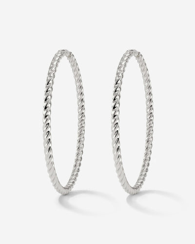 Twisted Hoops Extra Large Silber
