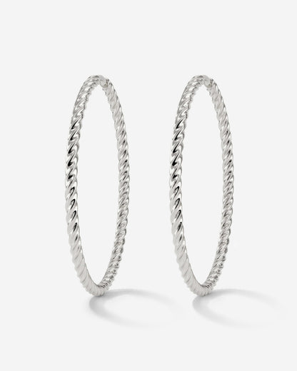 Twisted Hoops Extra Large Silber