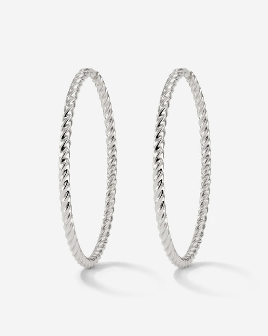 Twisted Hoops Extra Large Silber