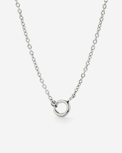 Classic Chain Charm Necklace Silber