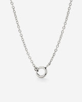 Classic Chain Charm Necklace Silber