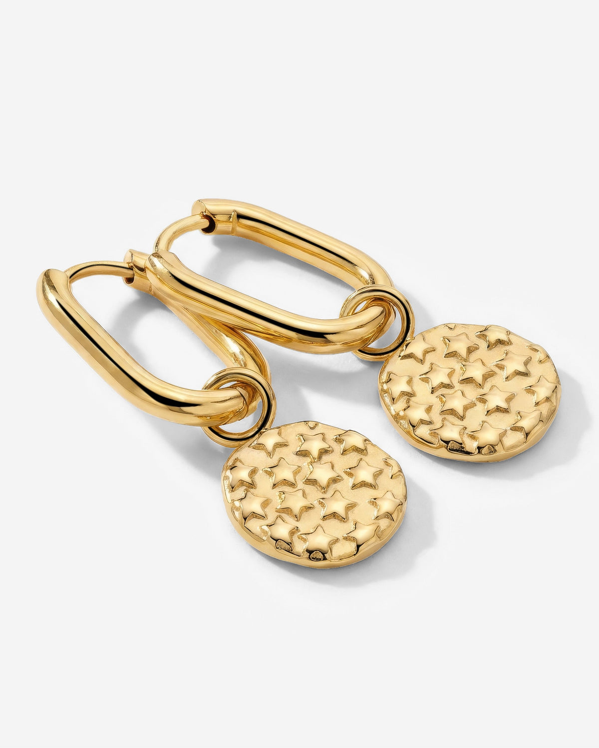 Starry Skies Oval Hoop Set Baby Gold