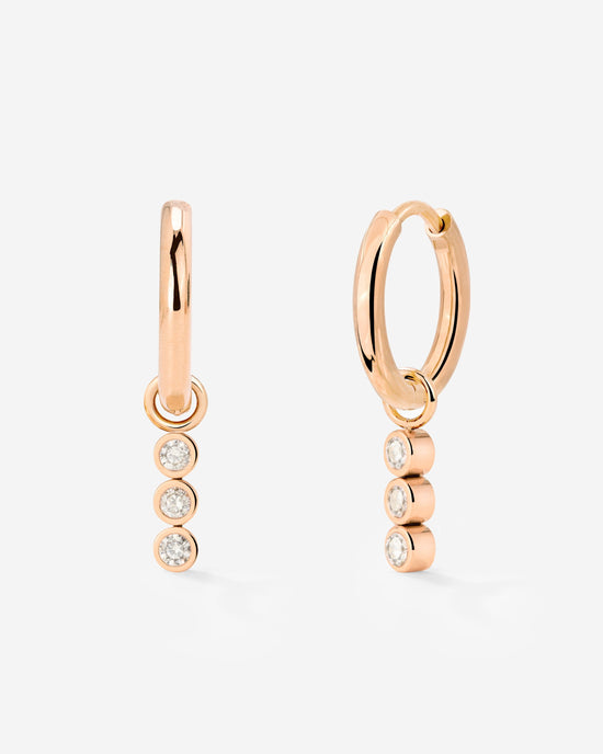 Bezel Bling Hoop Set Small Roségold