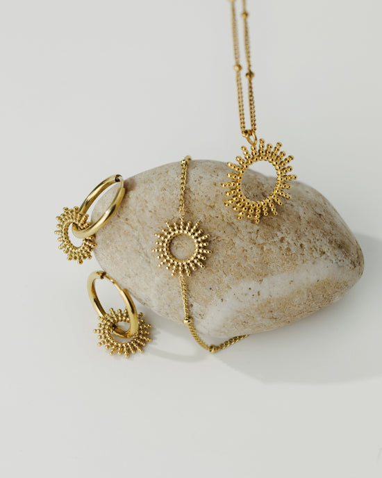Sunny Hoop Set Medium Roségold