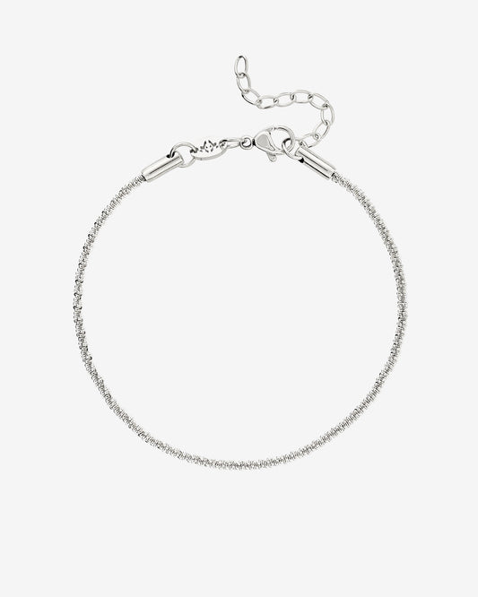 Criss Cross Chain Bracelet Silber