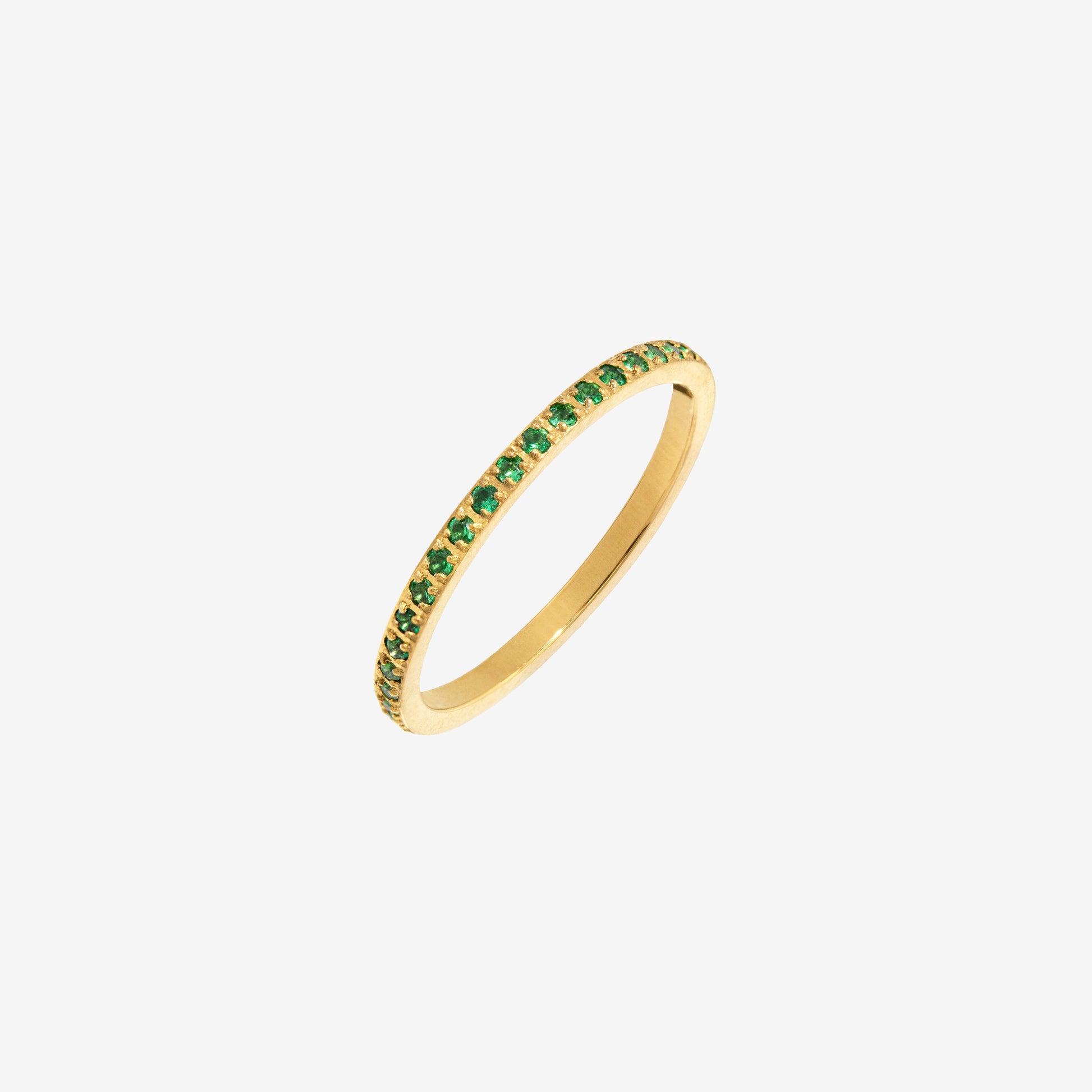 Green Sparkle Ring Gold