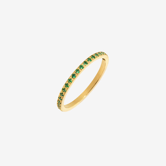 Green Sparkle Ring Gold