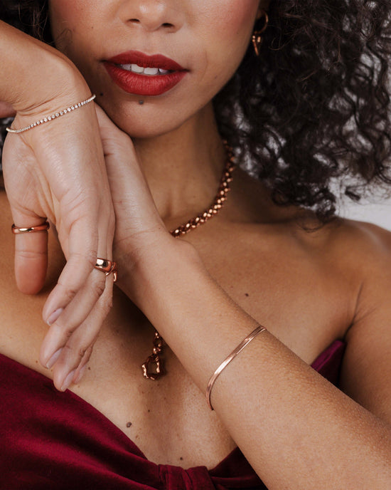 Slim Herringbone Bracelet Roségold
