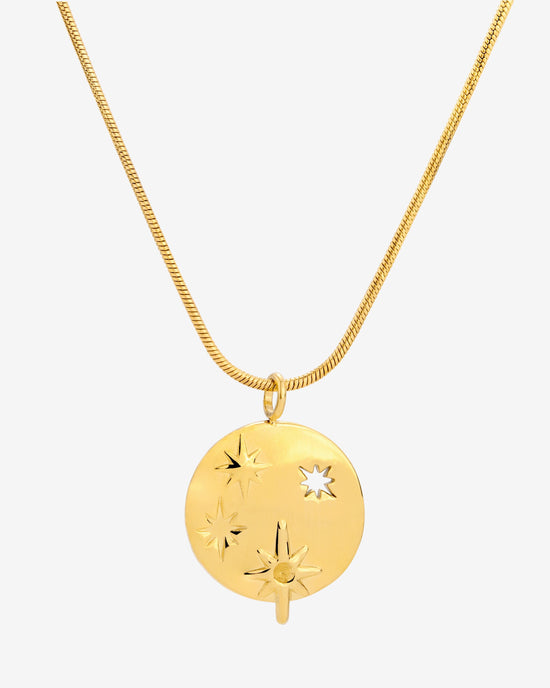 Shiny Stars Necklace Gold