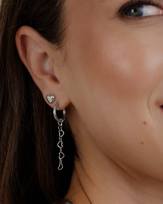 Lovely Heart Studs Silber