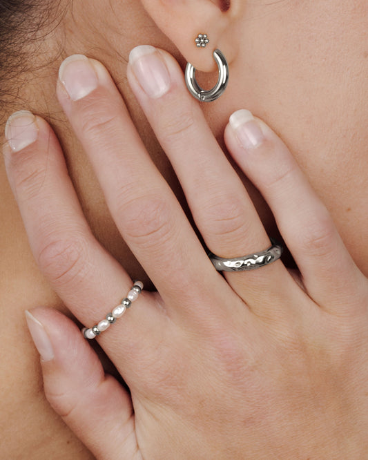 Pearl'n'Beads Ring Silber
