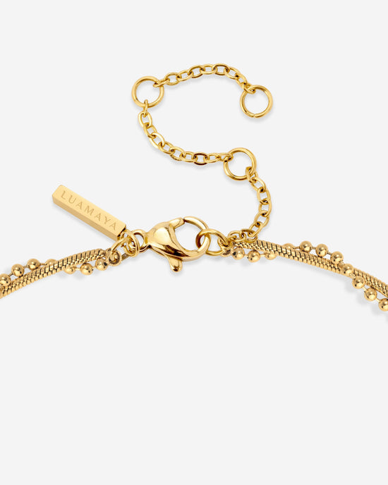 Duo Beads Necklace Gold