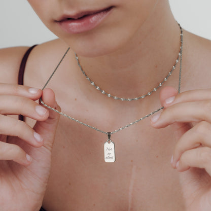 Not so silent Necklace Silber