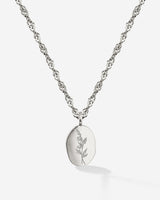 Bouquet Coin Necklace Silber