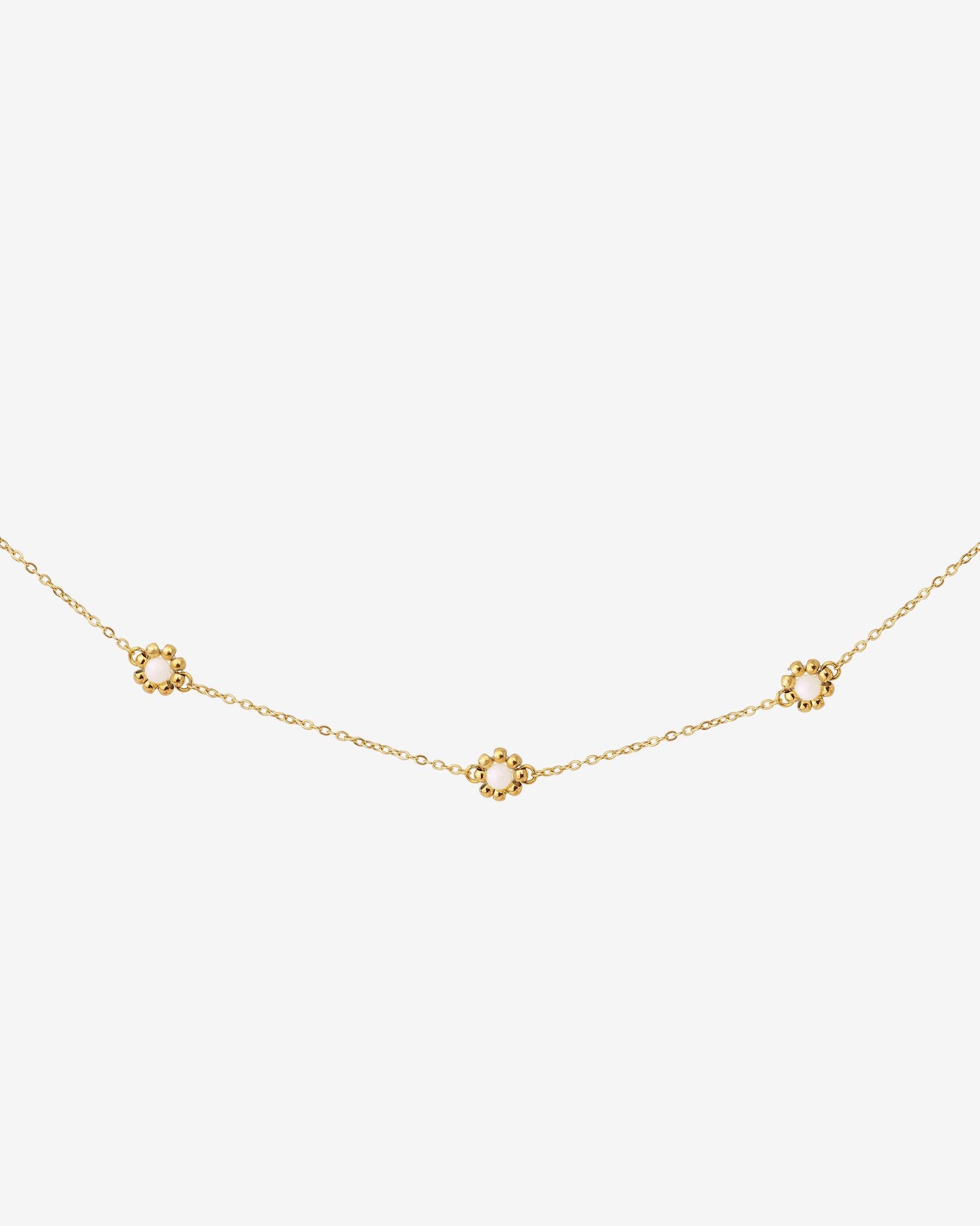 Flower 'n' Beads Necklace Gold