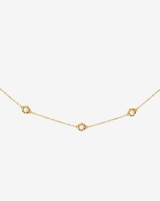Flower 'n' Beads Necklace Gold