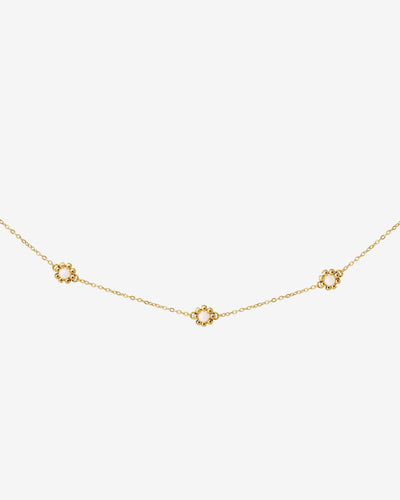 Flower 'n' Beads Necklace Gold