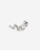 Snake Piercing Silber