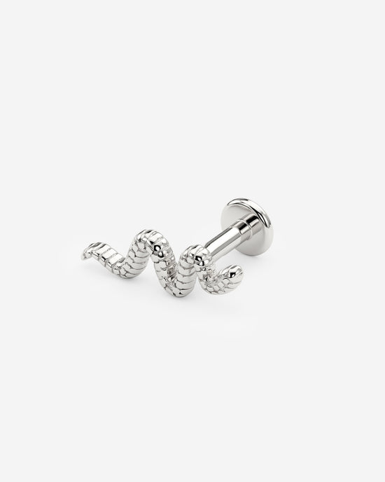 Snake Piercing Silber