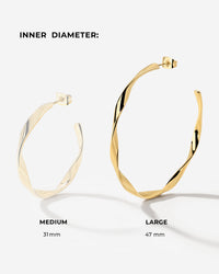 Sahira Hoop Studs Large Roségold