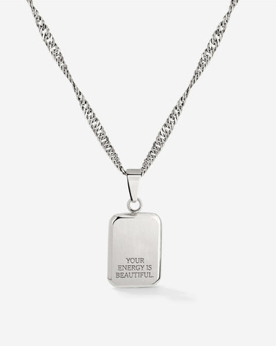 Your energy is beautiful Necklace Silber