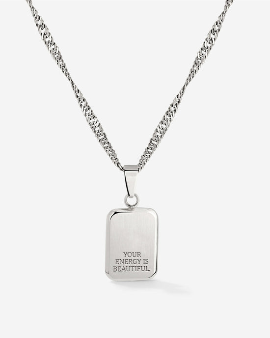 Your energy is beautiful Necklace Silber