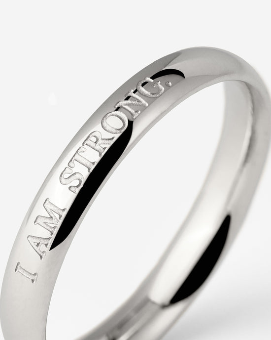 I am strong Ring Silber