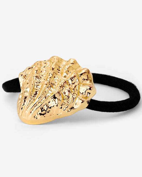 Shell Hair Tie Black