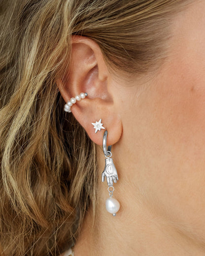 Shiny Anna Stud Earrings Silber
