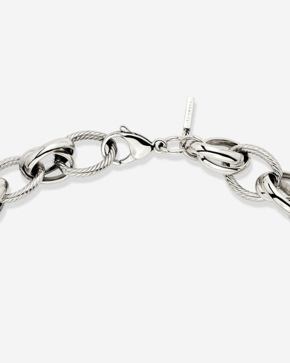 Chunky Twisted Links Necklace Silber