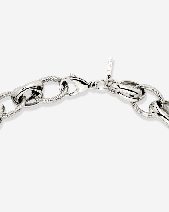 Chunky Twisted Links Necklace Silber