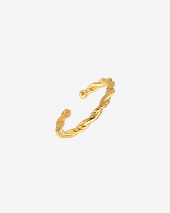 Curly Twist Toe Ring Gold