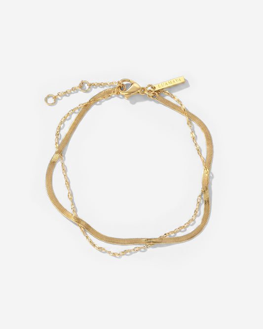Aligned Double Bracelet
