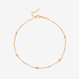 Sparkling Eyes Anklet Roségold