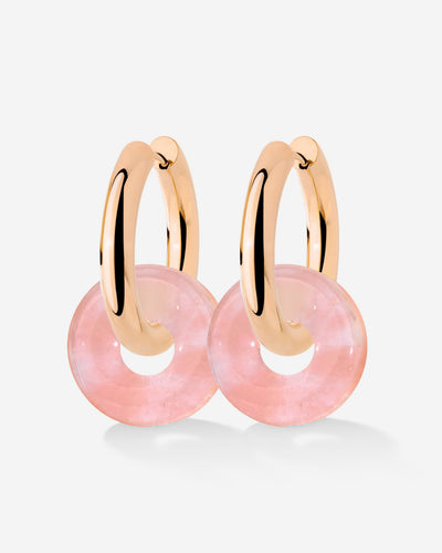 Chunky Peachy Donut Hoop Set Medium Roségold