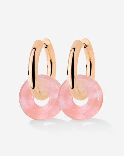 Chunky Peachy Donut Hoop Set Medium Roségold