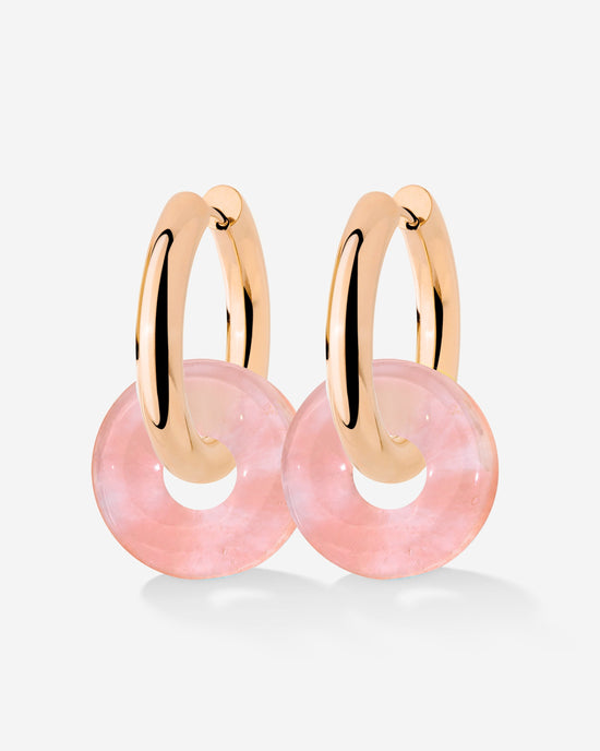 Chunky Peachy Donut Hoop Set Medium Roségold
