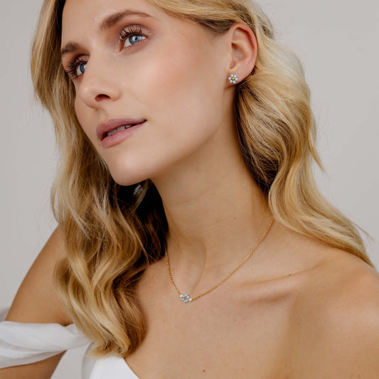 Forever Blue Daisy Bundle Gold