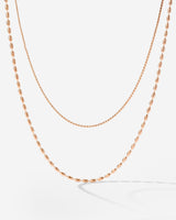 Droplet Double Necklace Roségold